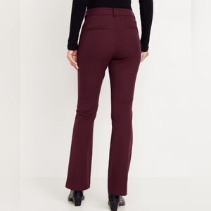 OLD NAVY 'Pixie' Burgundy Cotton-Blend High Waisted Flare Slack Pants - Size 2